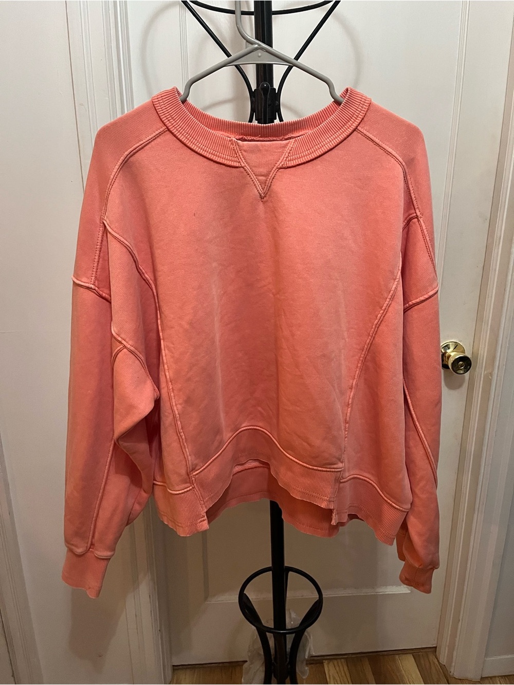 We The Free Coral Pink Pullover Sweatshirt Size XL